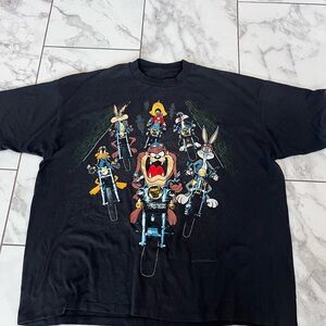 Vintage Looney Tunes 1994 Biker Harley Davidson Style Graphic 90’s Boxy T-Shirt